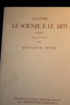 LE LETTERE LE SCIENZE LE ARTI IN SICILIA, NEGLI ANNI 1870-1871