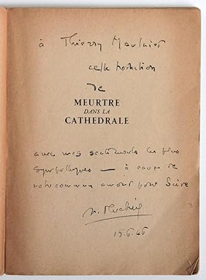 Meutre dans la cathédrale, traduit de l'anglais et présenté par Henri Fluchère [envoi autographe ...