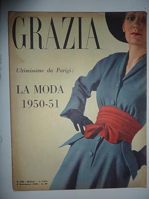 GRAZIA Ultimissime da Parigi LA MODA 1950 -51 n.° 498 Anno XXIII 9 settembre 1950