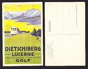 DIETSCHIBERG SCHWEIZ LUCERNE SUISSE. DRAHTSEILBAHN ¿ FUNICOLARE - GOLF