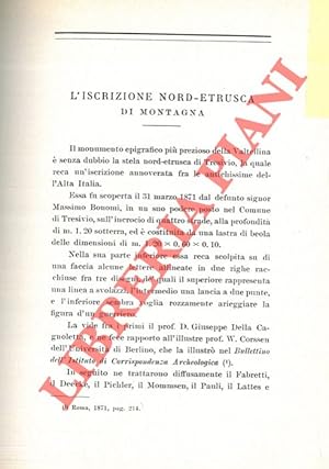 L'iscrizione nord-etrusca di montagna.