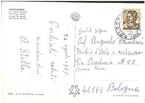 Cartolina illustrata di Portovenere, viaggiata, datata: 24 agosto