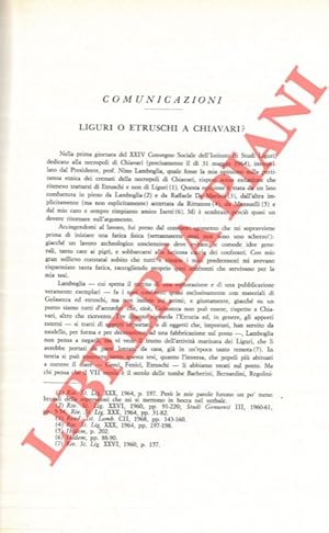 Liguri o Etruschi a Chiavari? .