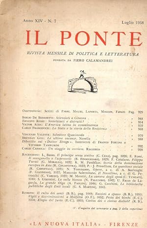 IL PONTE - Rivista mensile di politica e letteratura