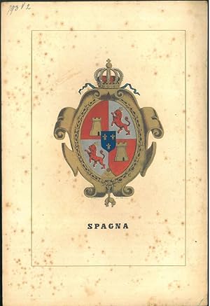 Litografia dello stemma dela Spagna
