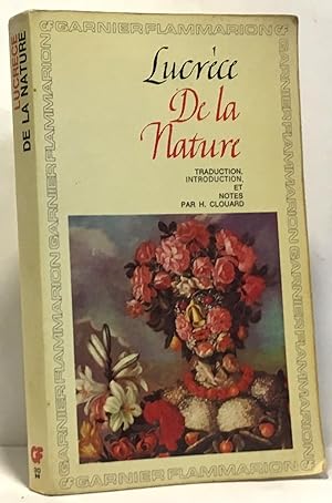 De la nature - traduction introduction et notes par H. Clouard