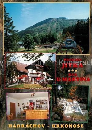 Seller image for Postkarte Carte Postale Harrachov Harrachsdorf Pension Jitka Bar Umartina Wasserfall Krkonose Riesengebirge for sale by Versandhandel Boeger