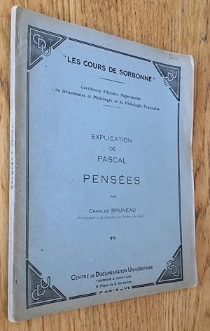 Explication de Pascal. Pensées.