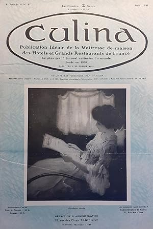 CULINA Publication Idéale De La Maîtresse De Maison, Des Hôtels et Grands Restaurants De France N...