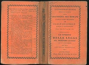 Considerazioni sopra le cagioni della grandezza dè romani e della loro decadenza