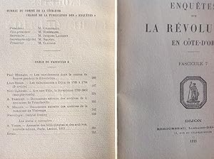 Enquètes sur la Révolution en CÔTE -D'OR