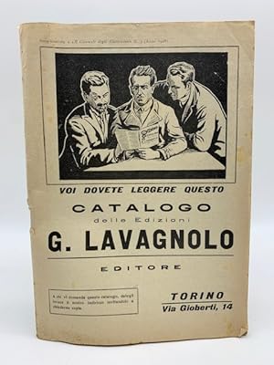 Catalogo delle edizioni G. Lavagnolo editore