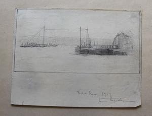 Vue du port de Rouen et du pont transbordeur.