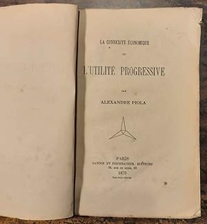 La connexité économique ou l'utilité prpgressive