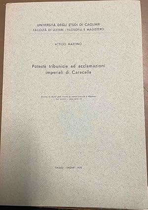 Potestà tribunicie ed acclamazioni imperiali di Caracalla. Estratto da Annali della Facoltà di Le...