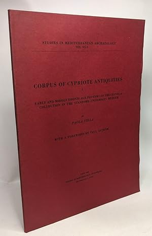 Corpus of Cypriote Antiquities 1 early and middle bronze age pottery of the cesnola collection in...