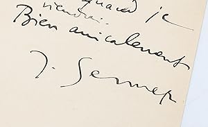 Lettre autographe signée à son ami Carlo Rim