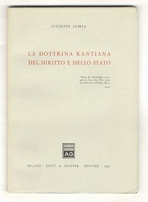 La dottrina kantiana del diritto e dello Stato.