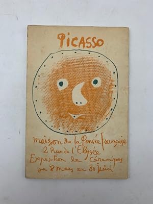 Picasso. Cent cinquant ceramiques originales. 8 mars-30 juin 1958. Maison de la Pensee francaise,...