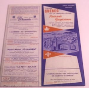 Visitez Québec et la merveilleuse péninsule gaspésienne : votre carte historique, ainsi qu'une li...