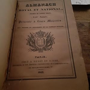 almanach royal et national présenté à leurs majestés