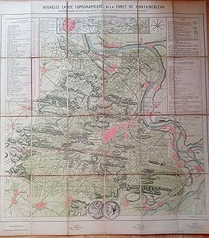 Nouvelle carte topographique de la forêt de Fontainebleau par Dénécourt, dessinée par Charles Col...