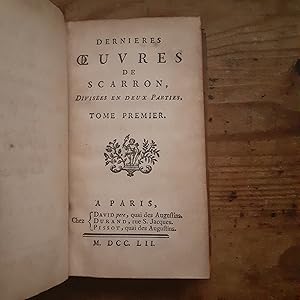 dernières oeuvres tome 1er