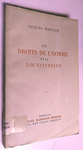 LES DROITS DE L HOMME ET LA LOI NATURELLE