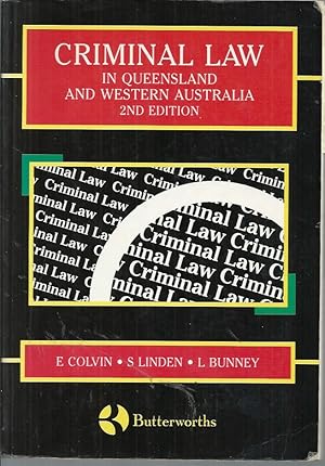 Seller image for Criminal Law in Queensland and Western Australia 2nd Edition for sale by Elizabeth's Bookshops