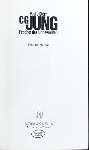 Bild des Verkufers fr C. G. Jung. Prophet des Unbewuten ; Eine Biographie. zum Verkauf von Antiquariat Bookfarm