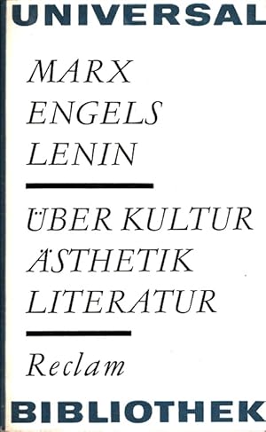 Imagen del vendedor de ber Kultur, sthetik, Literatur : Ausgewhlte Texte. / Reclams Universal-Bibliothek Band 30. a la venta por Versandantiquariat Nussbaum