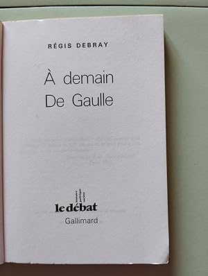 A demain de gaulle