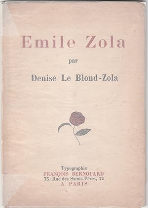 Emile Zola. Edition originale. Jointe une lettre manuscrite de 7 feuillets de l'autrice évoquant ...