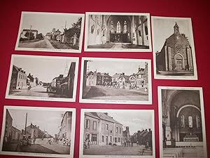MÉRAL - MAYENNE - LOT DE 8 CARTES POSTALES ANCIENNES -