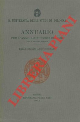 Annuario per l'anno accademico 1931-1932.