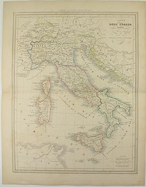 CARTA DELL'ITALIA ANTICA E DEI PAESI LIMITROFI.: