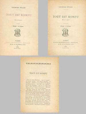 TOUT EST ROMPU. Monologue