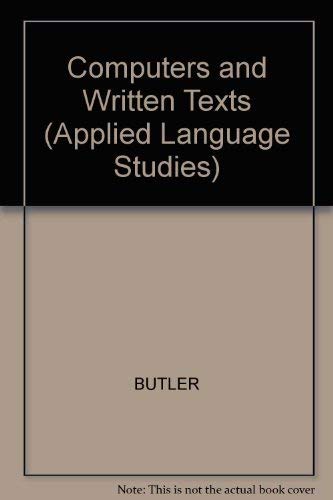 Immagine dell'editore per Computers and Written Texts venduto da Anybook.com