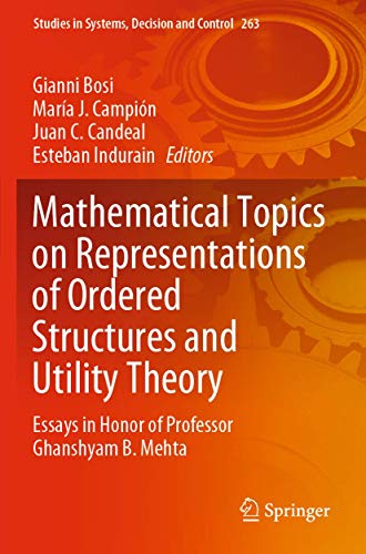 Immagine dell'editore per Mathematical Topics on Representations of Ordered Structures and Utility Theory: Essays in Honor of Professor Ghanshyam B. Mehta (Studies in Systems, Decision and Control) venduto da Ria Christie Collections
